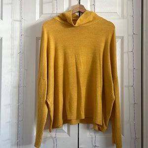H&M Boxy Turtleneck Yellow Sweater